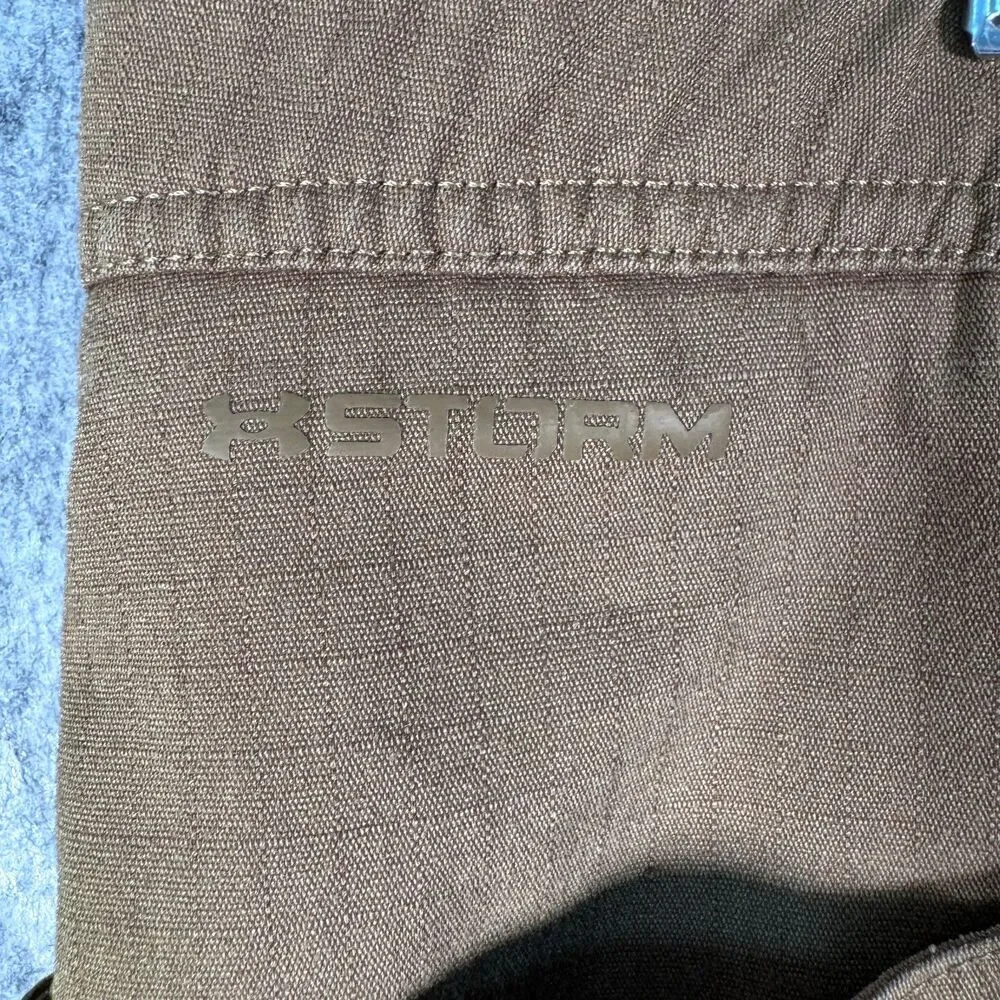 Underarmour Storm Cargo Pants Mens 38x32 Brown Straight Ripstop Outdoor Hiking